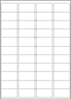 Blank A4 label sheets - 48.5x25.4 mm