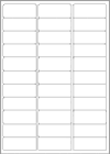 Blank A4 label sheets - 63.5x25.4 mm