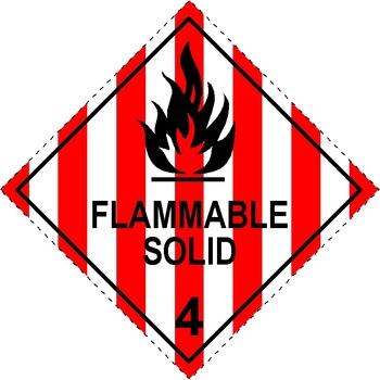 Flammable Solid Dangerous Goods Labels