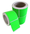 Fluorescent Green Permanent Labels 100 x 100mm