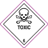 Toxic 6 - Dangerous goods labels